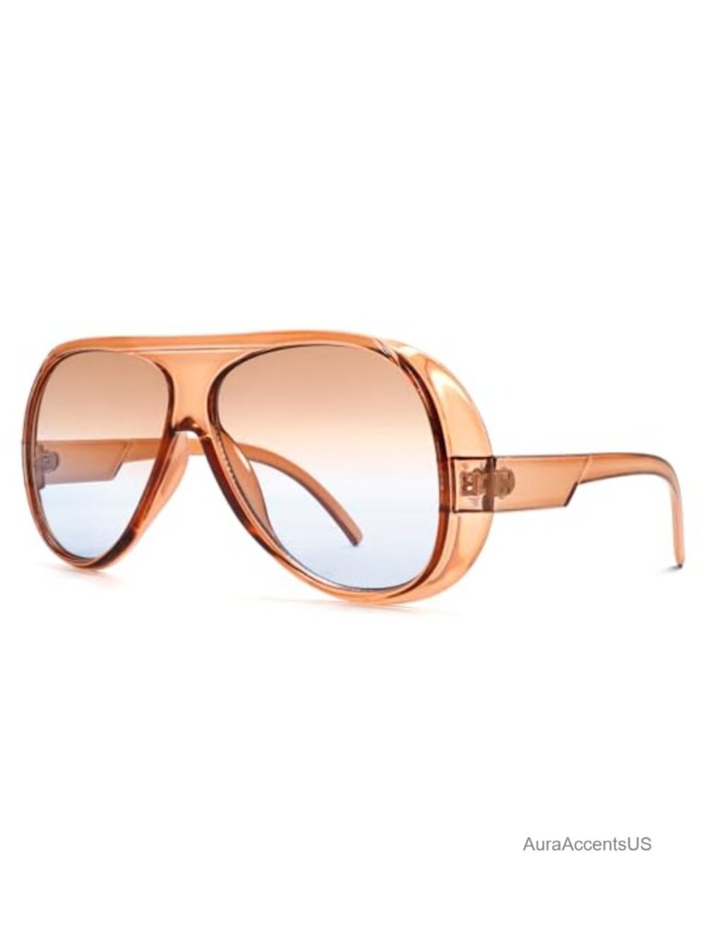 Oversized Aviator Sunglasses UV400 Anti-Glare Lightweight Full Frame